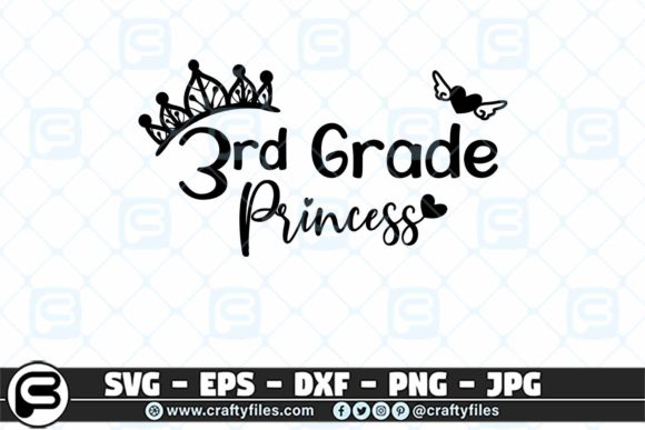 Back to School 3rd Grade Princess Design Assets