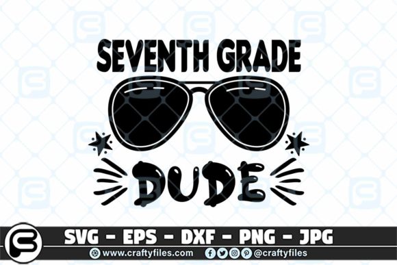Back to School 7th Grade Sunglasses Dude