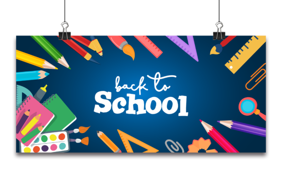Back to School Banner Vector Background