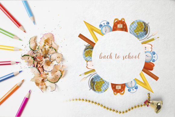 Back to School Digital PNG Illustrations: Frames, Wreaths & Timetables for Creative Projects