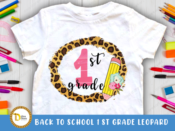 Back to School Leopard Frame 1st Grade Design for Creative Projects