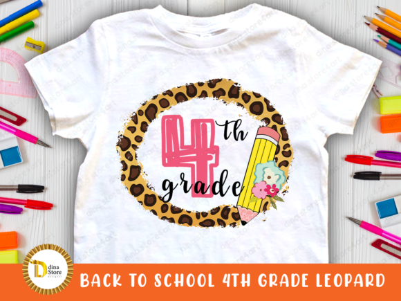 Back to School Leopard Frame 4 Th Grade: A Practical Design Asset for Seasonal POD Production
